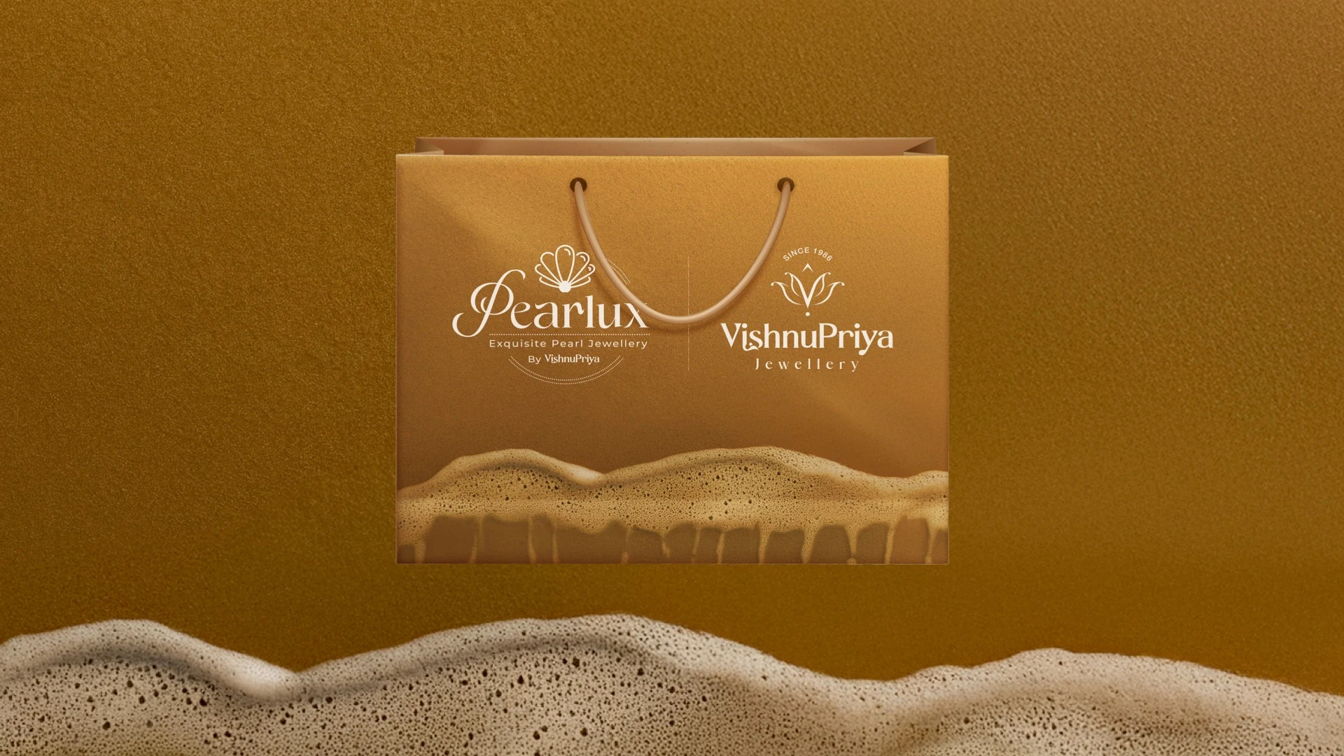 Pearlux and Vishnu Priya branded shopping bag