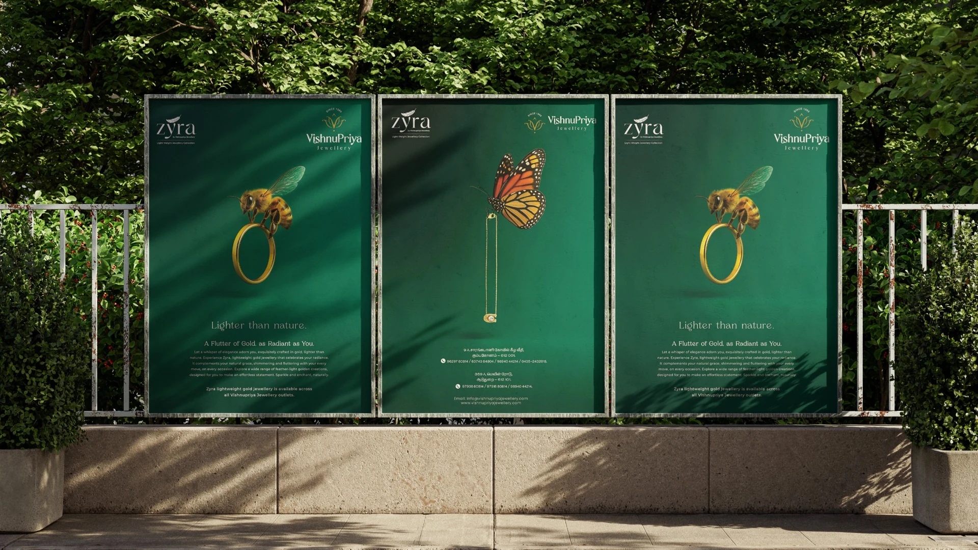 Zyra lightweight jewellery campaign